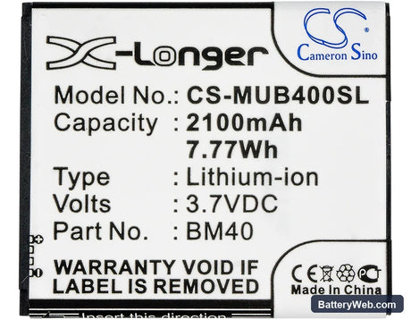 Xiaomi 2A Replacement Battery, 3.7V, 2100mAh, Li-ion 5
