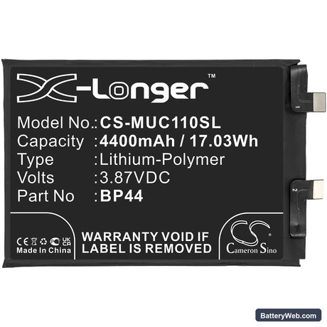 Xiaomi Civi 5G Replacement Battery, 3.87V, 4400mAh, Li-Polymer 3