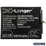 Xiaomi Mi CC9e Replacement Battery, 3.85V, 3950mAh, Li-Polymer 3