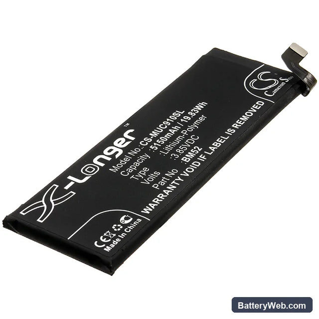Xiaomi Mi CC9e Pro Replacement Battery, 3.85V, 5150mAh, Li-Polymer 1