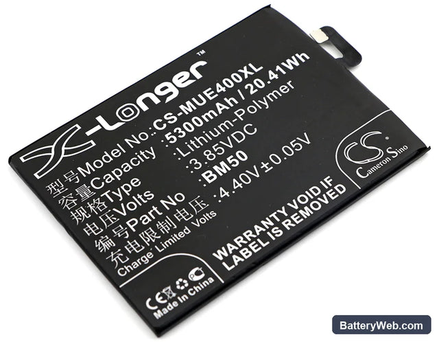 Xiaomi Max 2 Replacement Battery, 3.85V, 5300mAh, Li-Polymer 1