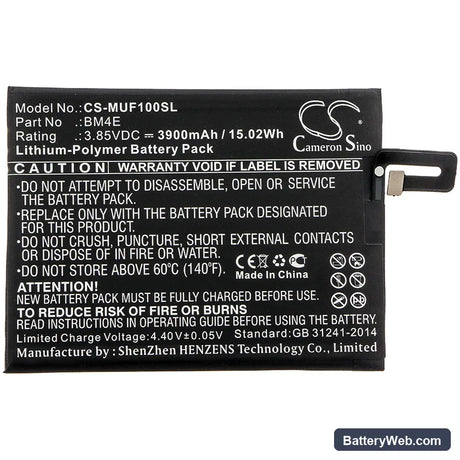 Xiaomi Pocophone Poco F1 Replacement Battery, 3.85V, 3900mAh, Li-Polymer 3
