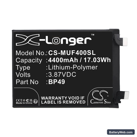 Poco F4 5G Replacement Battery, 3.87V, 4400mAh, Li-Polymer 3
