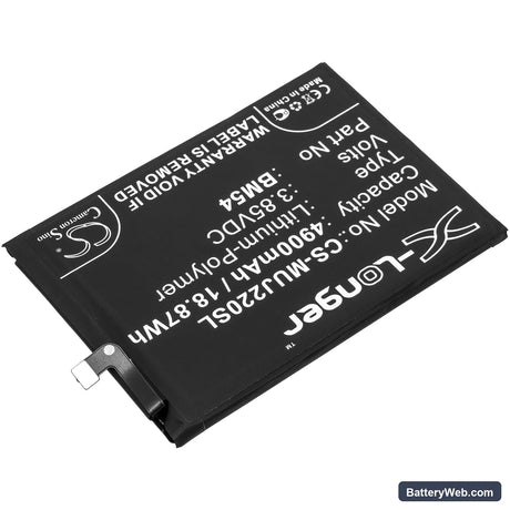 Redmi Note 9T Replacement Battery, 3.85V, 4900mAh, Li-Polymer 2