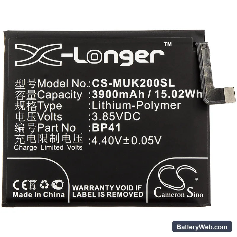 Redmi K20 Replacement Battery, 3.85V, 3900mAh, Li-Polymer 3