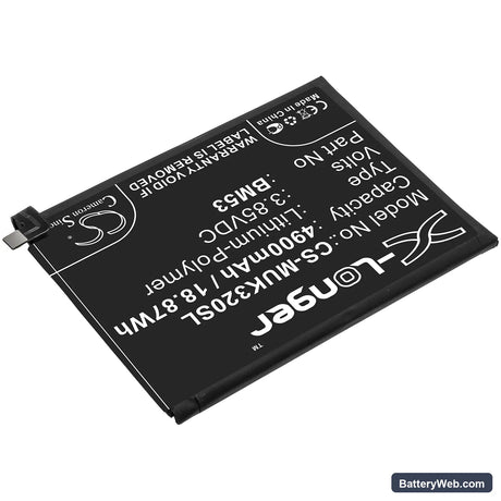 Xiaomi Mi 10T 5G Replacement Battery, 3.85V, 4900mAh, Li-Polymer 2