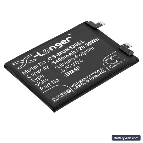 Redmi K50 Replacement Battery, 3.87V, 5400mAh, Li-Polymer 1