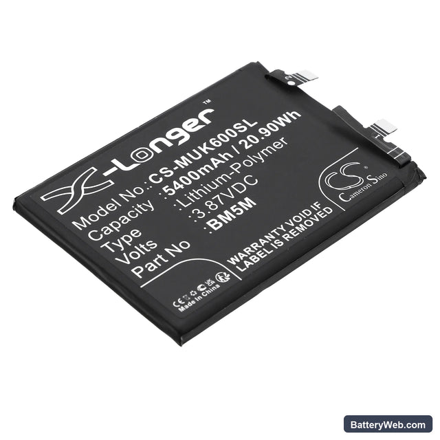 Redmi K60 Replacement Battery, 3.87V, 5400mAh, Li-Polymer 1