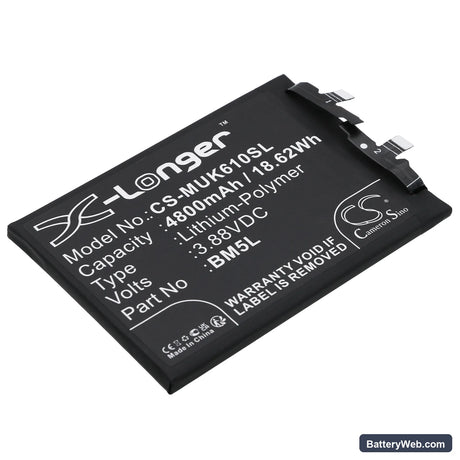 Redmi K60 Pro Replacement Battery, 3.88V, 4800mAh, Li-Polymer 1