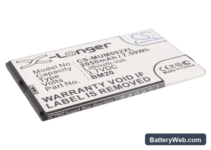 Xiaomi MI2 Replacement Battery, 3.7V, 2050mAh, Li-ion 1