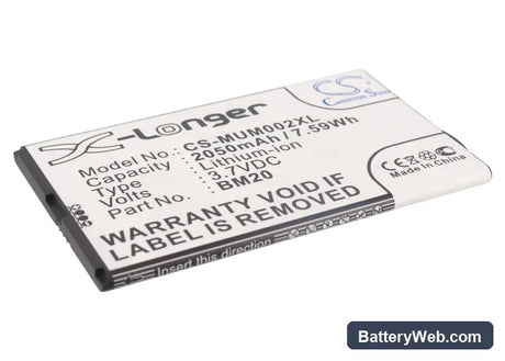 Xiaomi MI2 Replacement Battery, 3.7V, 2050mAh, Li-ion 1