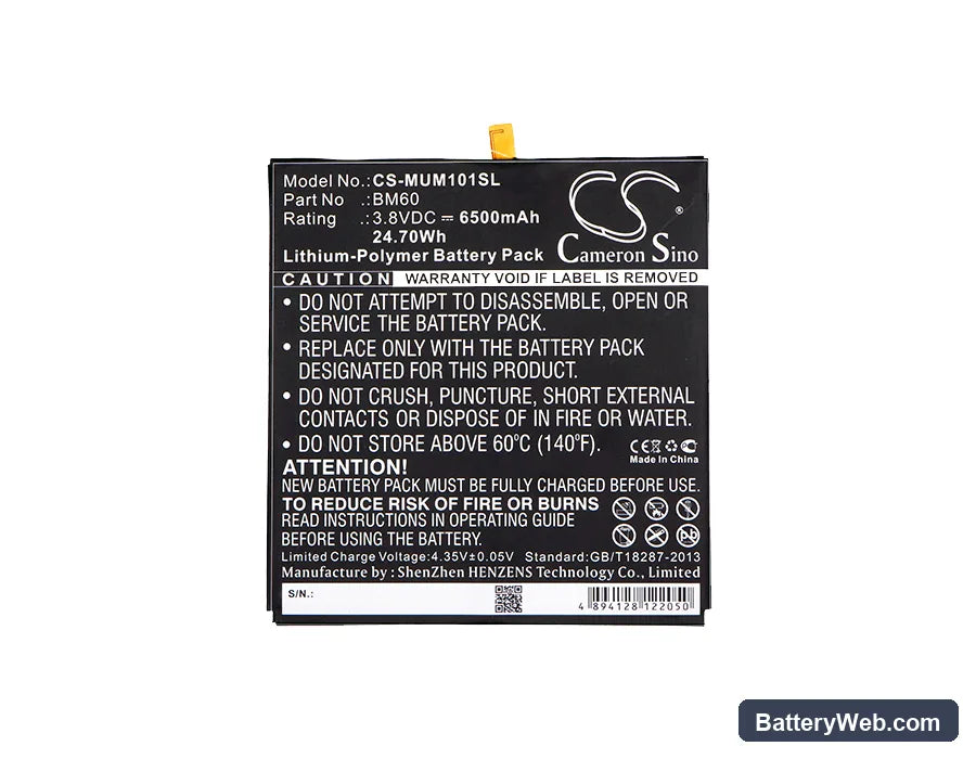 Xiaomi MiPad 7.9 Replacement Battery, 3.8V, 6500mAh, Li-Polymer 3