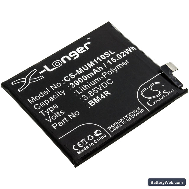 Xiaomi Mi 10 Lite Replacement Battery, 3.85V, 3900mAh, Li-Polymer 1