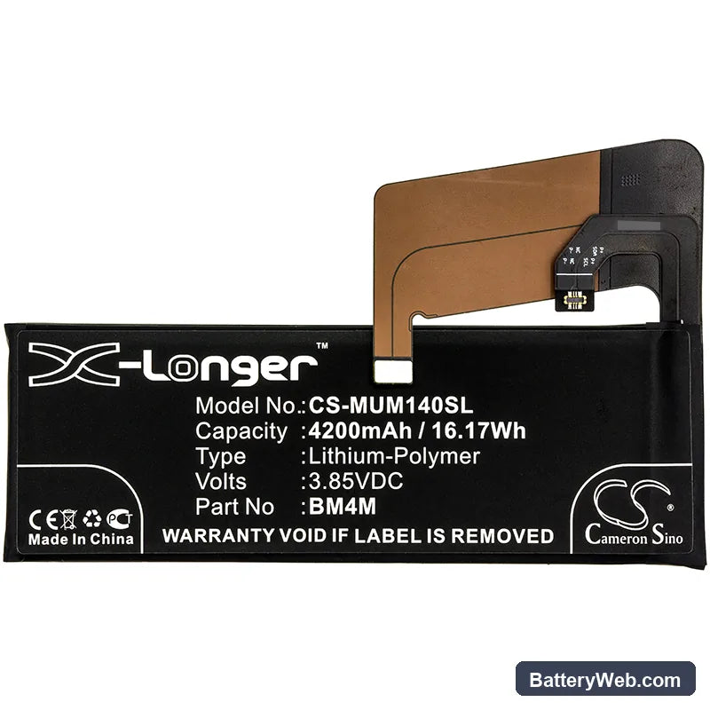 Xiaomi Mi 10 Pro Replacement Battery, 3.85V, 4200mAh, Li-Polymer 3