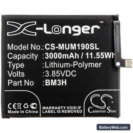 Xiaomi Mi Play Replacement Battery, 3.85V, 3000mAh, Li-Polymer 3