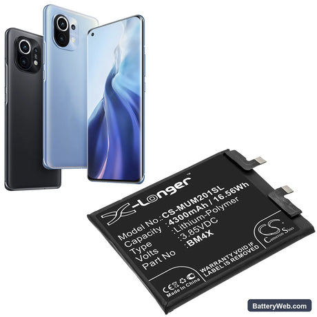Xiaomi Mi 11 5G Replacement Battery, 3.85V, 4300mAh, Li-Polymer 5