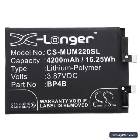 Xiaomi Mi 12 Lite 5G Replacement Battery, 3.87V, 4200mAh, Li-Polymer 3