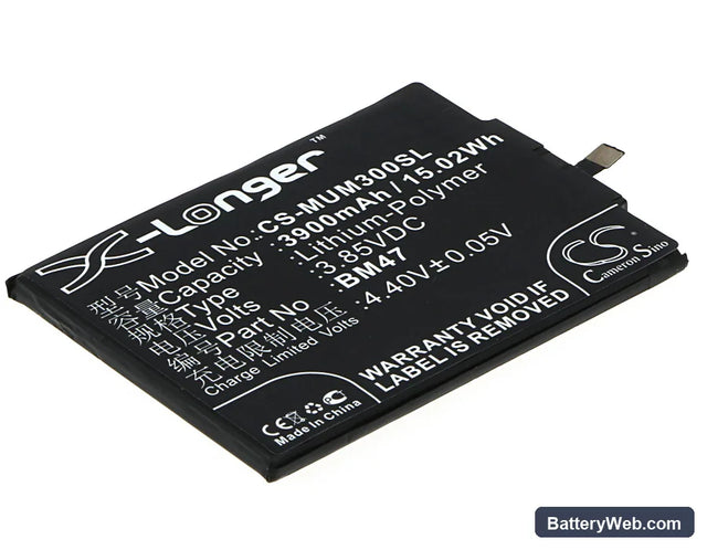 Xiaomi Redmi 3 Replacement Battery, 3.85V, 3900mAh, Li-Polymer 1