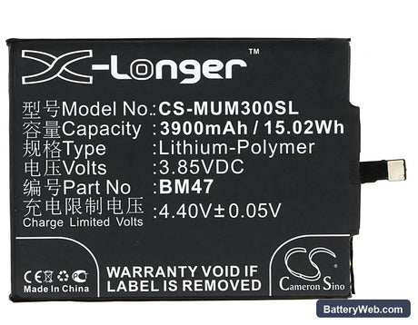 Xiaomi Redmi 3 Replacement Battery, 3.85V, 3900mAh, Li-Polymer 5