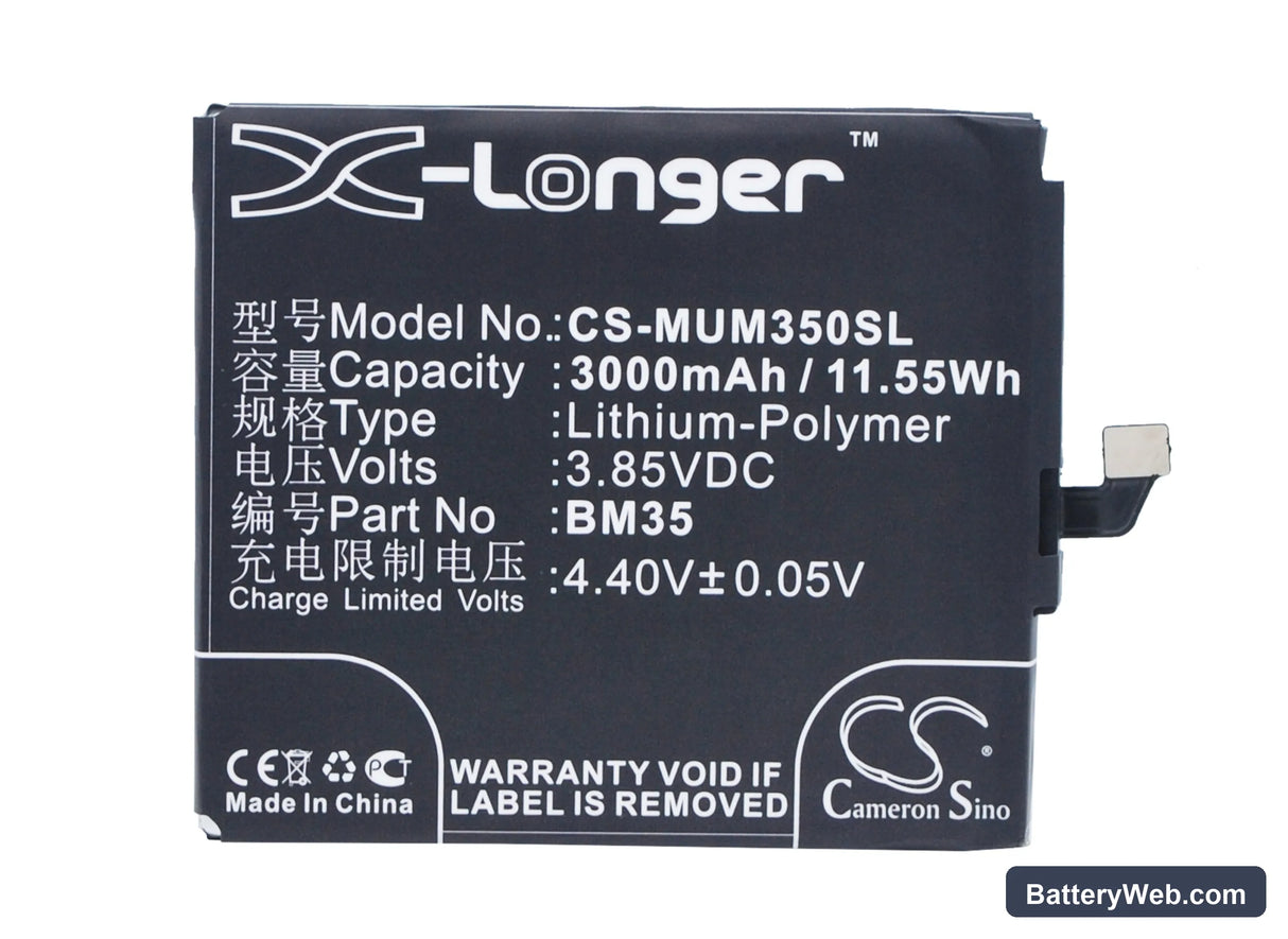 Xiaomi Mi 4c Replacement Battery, 3.85V, 3000mAh, Li-Polymer 5