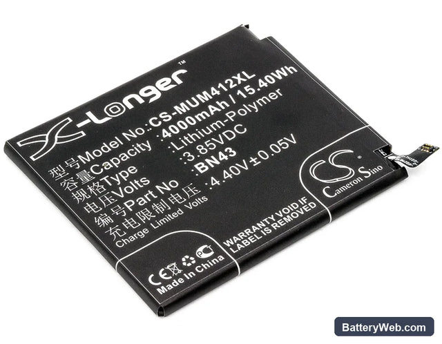 Xiaomi Note 4X ( China Version ) Replacement Battery, 3.85V, 4000mAh, Li-Polymer 1