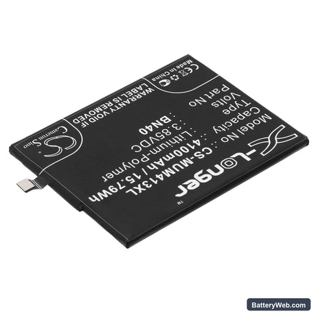 Hongmi 4 Premium Edition Replacement Battery, 3.85V, 4100mAh, Li-Polymer 2
