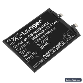 Xiaomi 13 Lite Replacement Battery, 3.89V, 4400mAh, Li-Polymer 1