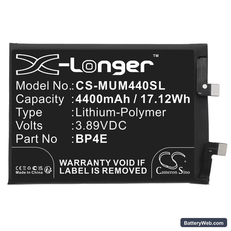 Xiaomi 13 Lite Replacement Battery, 3.89V, 4400mAh, Li-Polymer 3