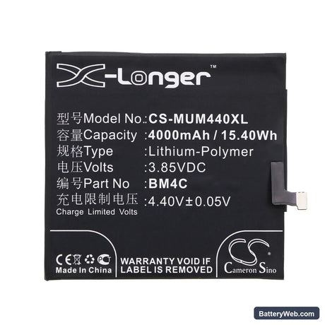 Xiaomi Mi Mix Replacement Battery, 3.85V, 4000mAh, Li-Polymer 3
