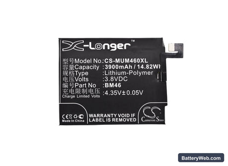 Redmi Replacement Battery, 3.8V, 3900mAh, Li-Polymer 5