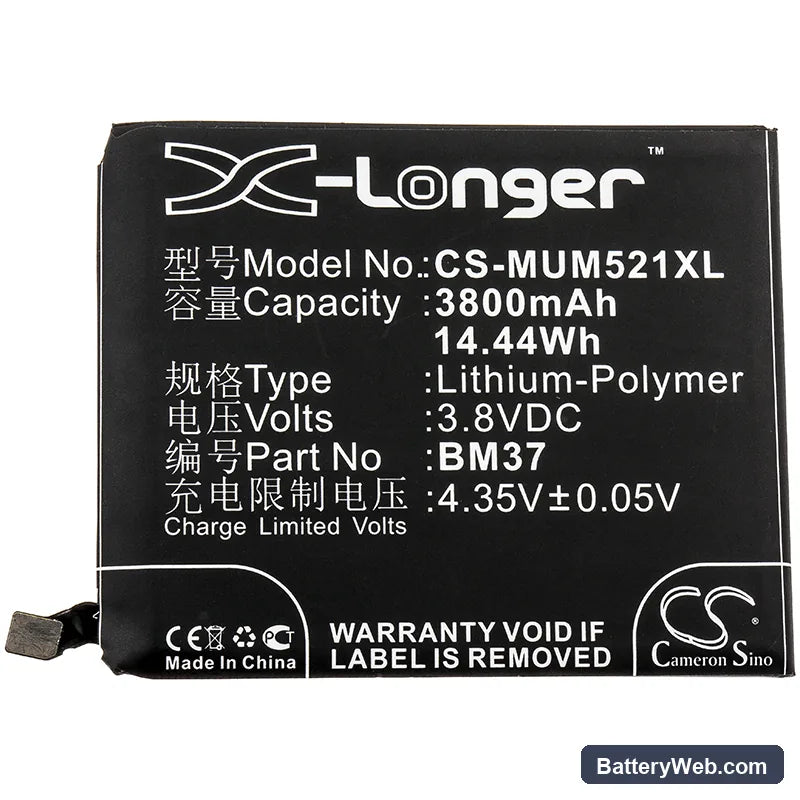 Xiaomi Mi 5s Plus ( China Version ) Replacement Battery, 3.8V, 3800mAh, Li-Polymer 3
