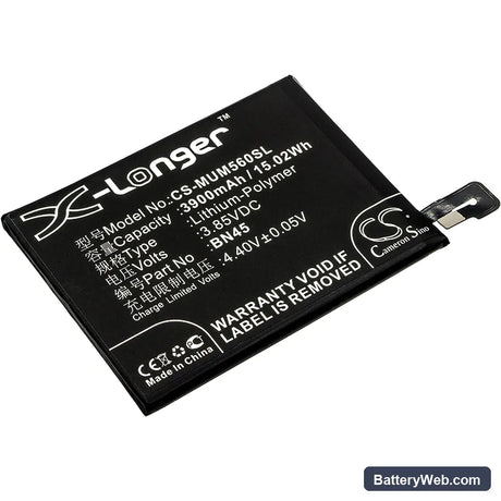 Xiaomi Redmi Note 5 Replacement Battery, 3.85V, 3900mAh, Li-Polymer 1