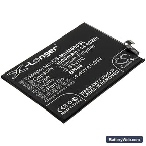 Redmi Note 6 Replacement Battery, 3.85V, 3800mAh, Li-Polymer 1