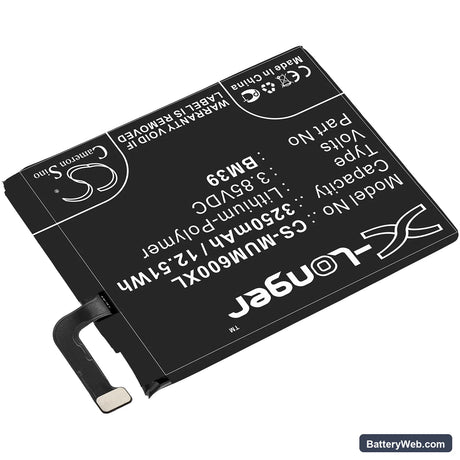 Xiaomi Mi 6 Replacement Battery, 3.85V, 3250mAh, Li-Polymer 2