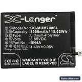 Xiaomi Redmi Note 7 Replacement Battery, 3.85V, 3900mAh, Li-Polymer 3