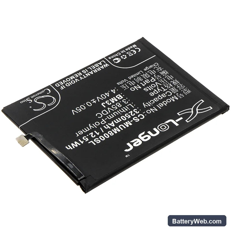 Xiaomi Mi 8 Youth Replacement Battery, 3.85V, 3250mAh, Li-Polymer 2