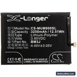 Xiaomi Mi 8 Youth Replacement Battery, 3.85V, 3250mAh, Li-Polymer 3
