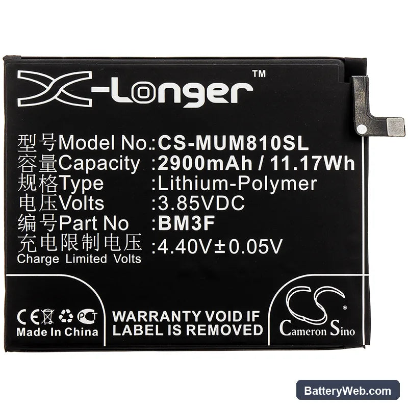 Xiaomi Mi 8 Explorer Replacement Battery, 3.85V, 2900mAh, Li-Polymer 3