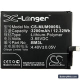 Xiaomi Mi 9 Replacement Battery, 3.85V, 3200mAh, Li-Polymer 3