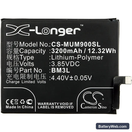 Xiaomi Mi 9 Replacement Battery, 3.85V, 3200mAh, Li-Polymer 3