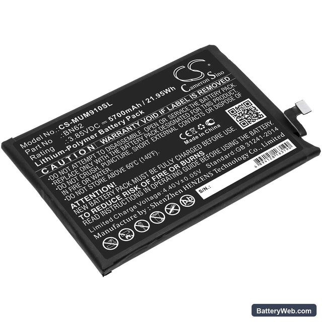 Poco M3 Replacement Battery, 3.85V, 5700mAh, Li-Polymer 1