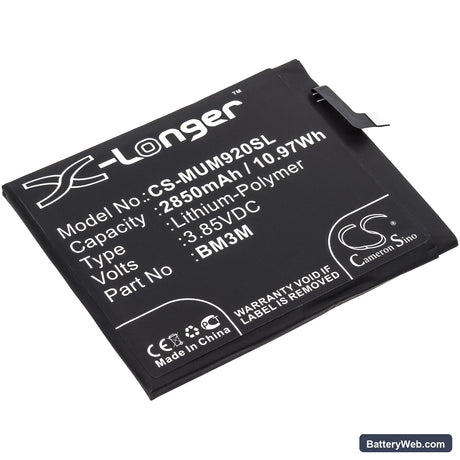 Xiaomi Mi 9SE Replacement Battery, 3.85V, 2850mAh, Li-Polymer 1