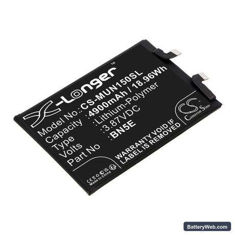 Redmi Note 11E Pro Replacement Battery, 3.87V, 4900mAh, Li-Polymer 1