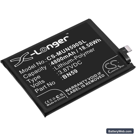 Xiaomi Redmi Note 10 Replacement Battery, 3.87V, 4800mAh, Li-Polymer 1