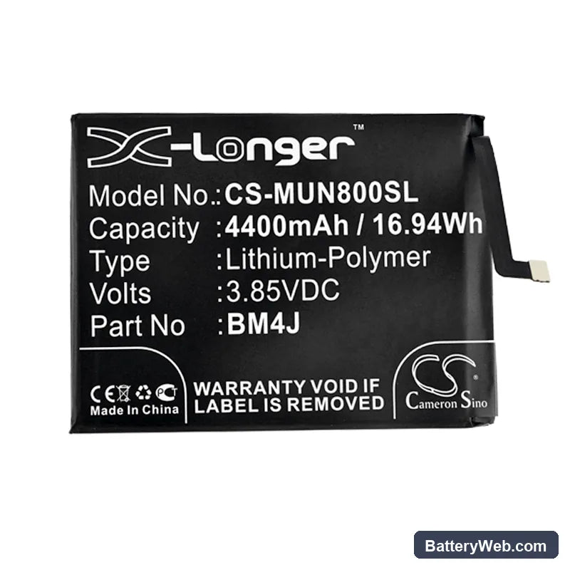 Redmi M1908C3JH Replacement Battery, 3.85V, 4400mAh, Li-Polymer 3