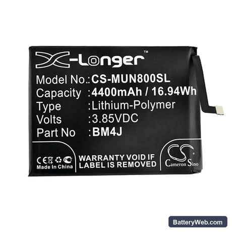 Redmi M1908C3JH Replacement Battery, 3.85V, 4400mAh, Li-Polymer 3