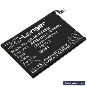 Xiaomi Note 9 Replacement Battery, 3.85V, 4800mAh, Li-Polymer 1
