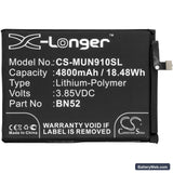 Redmi Note 9 Pro Replacement Battery, 3.85V, 4800mAh, Li-Polymer 3