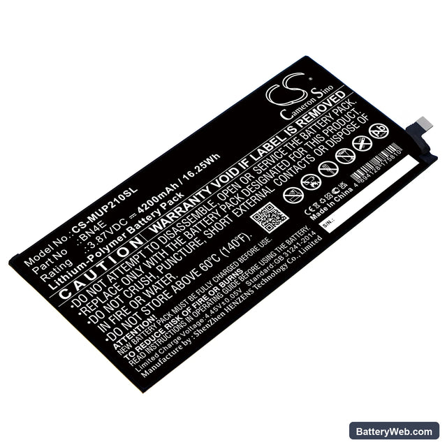 Xiaomi Pad 5 Replacement Battery, 3.87V, 4200mAh, Li-Polymer 1