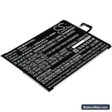 Xiaomi Mi Pad 4 Plus Replacement Battery, 3.8V, 8400mAh, Li-Polymer 1